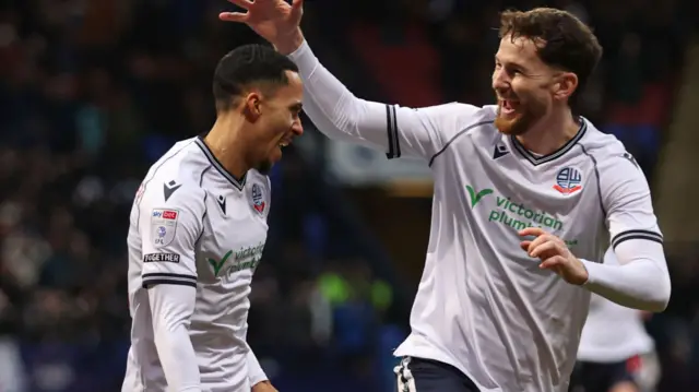 Bolton players celebrate