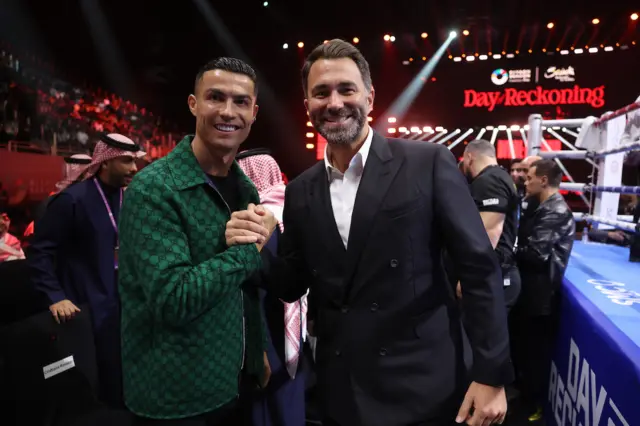 Cristiano Ronaldo and Eddie Hearn