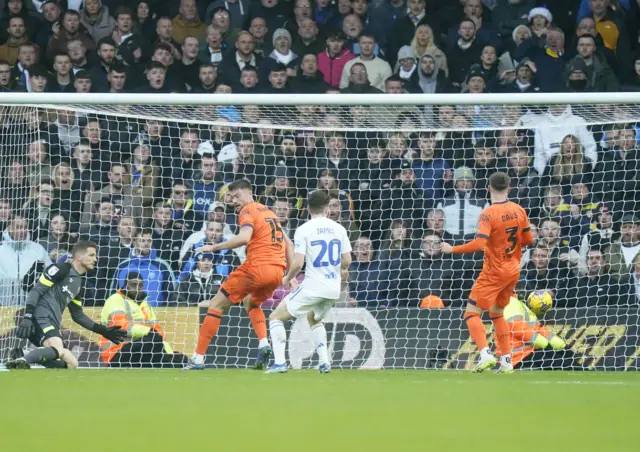 Ipswich's Leif Davis scores an own goal