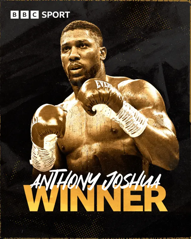 Anthony Joshua winner graphic