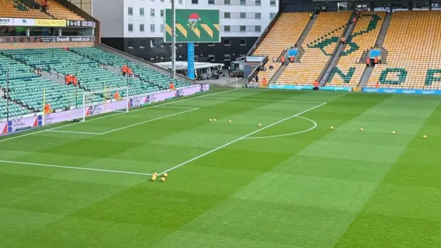 View from the Carrow Road press box