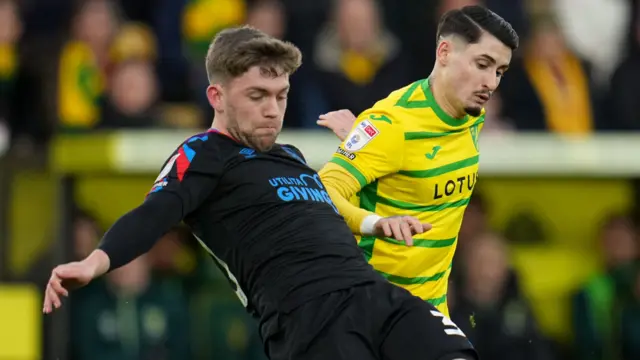 Norwich v Huddersfield match action