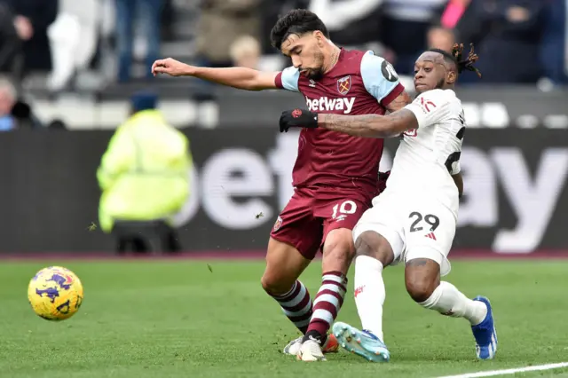 Lucas Paqueta and Aaron Wan-Bissaka.