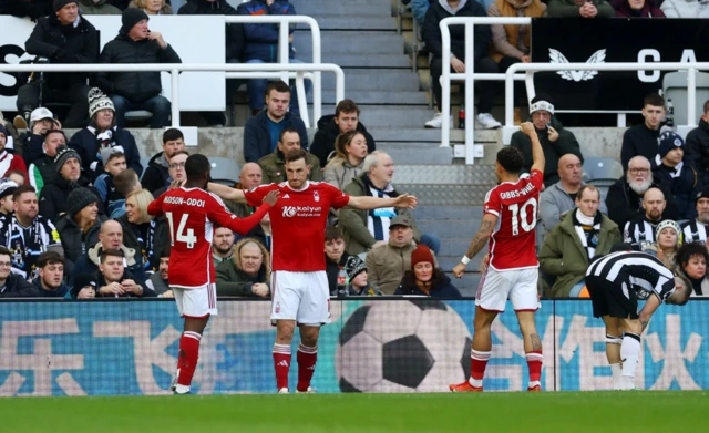 Nottingham Forest celebrate a goal