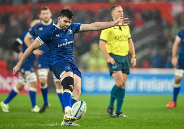 Simon Byrne's two penalties have given Leinster the advantage at Thomond Park