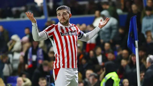 Lynden Gooch celebrates scoring at Birmingham