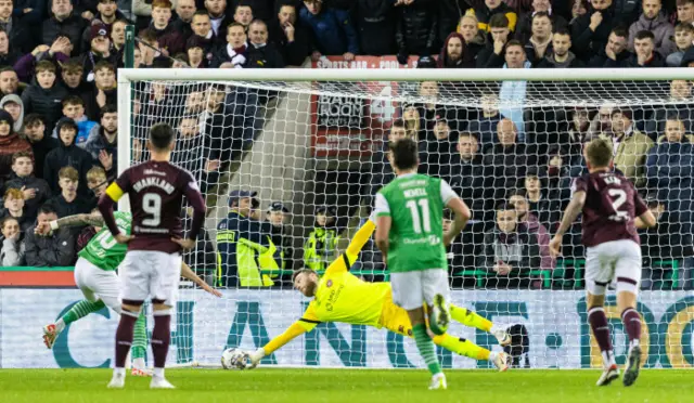 Zander Clark saves Martin Boyle's penalty