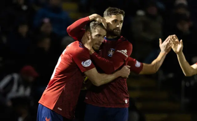 Marley Watkins celebrates his winning goal for Kilmarnock