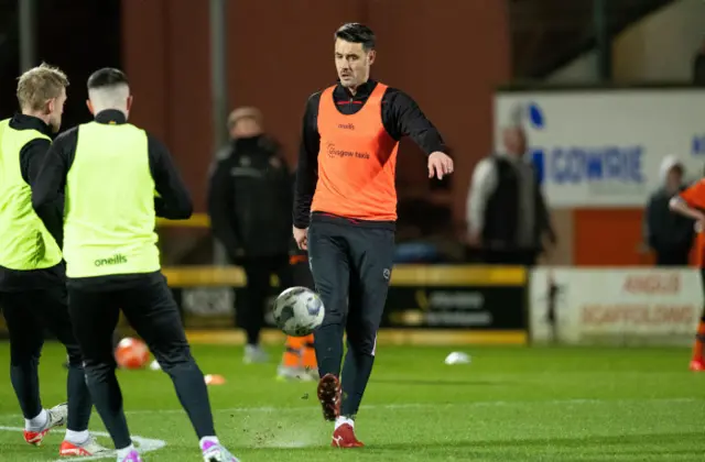 Partick Thistle's Brian Graham warming up