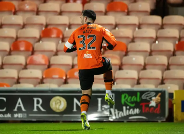 Tony Watt breaks into a turkey dance after scoring