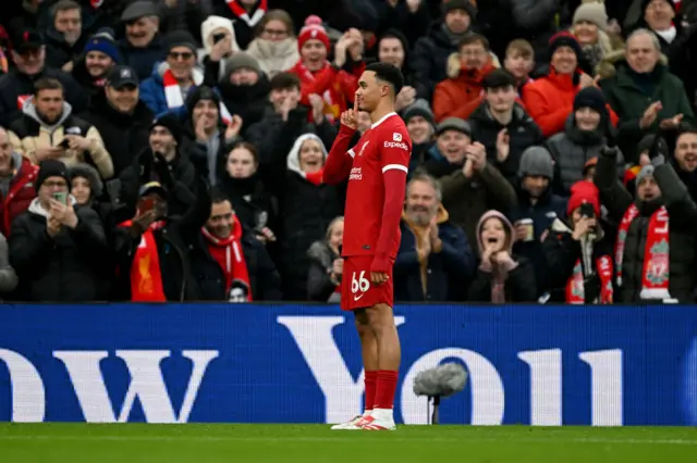 Trent Alexander-Arnold celebrates