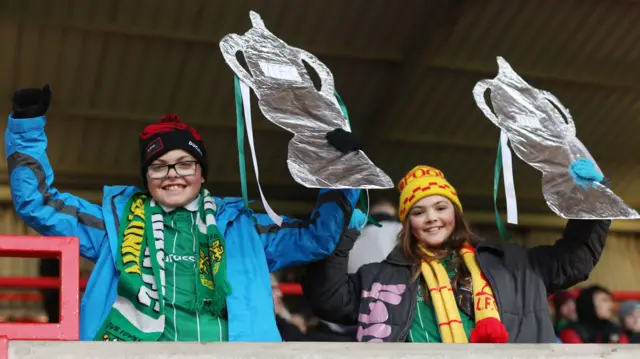 Yeovil fans at Wrexham