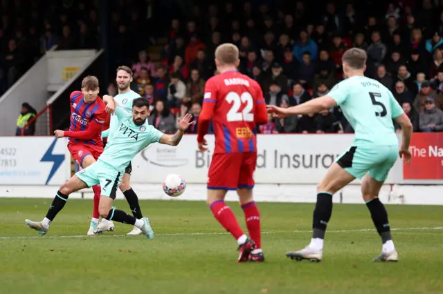 Josh Stokes scores for Aldershot