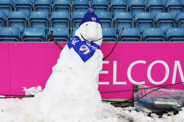 Snowman at Chesterfield