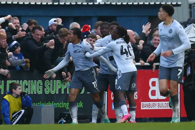 Femi Azeez celebrates equalising for Reading