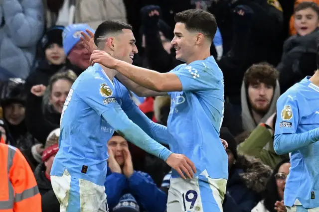 Phil Foden and Julian Alvarez