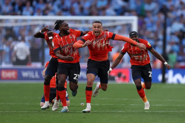 Luton celebrate