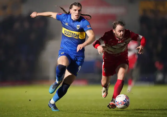 AFC Wimbledon's Josh Davison in action