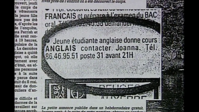 A newspaper advert written in french offering English lessons