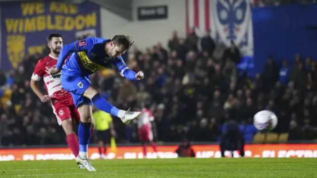 Jake Reeves gives AFC Wimbledon the lead