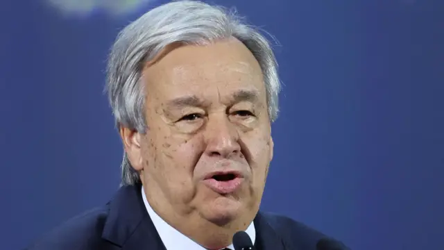 ntónio Guterres speaks at Cop28