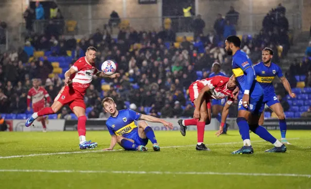 Ramsgate's Lee Martin shoots over the bar