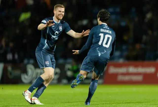 Scott Allardice and Yan Dhanda celebrate