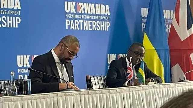 James Cleverly signs a treaty