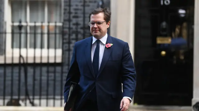 Robert Jenrick outside Downing Street