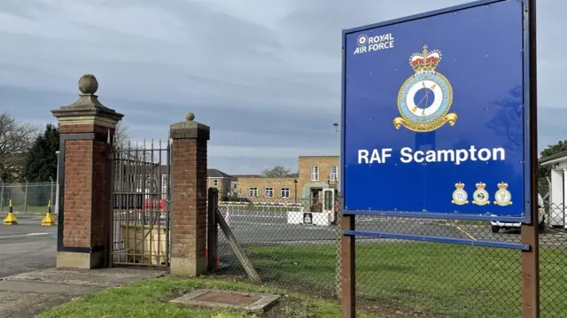 RAF Scampton sign