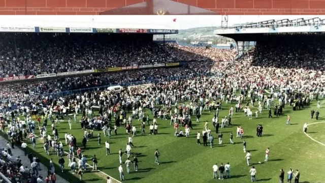 Scene of the Hillsborough disaster