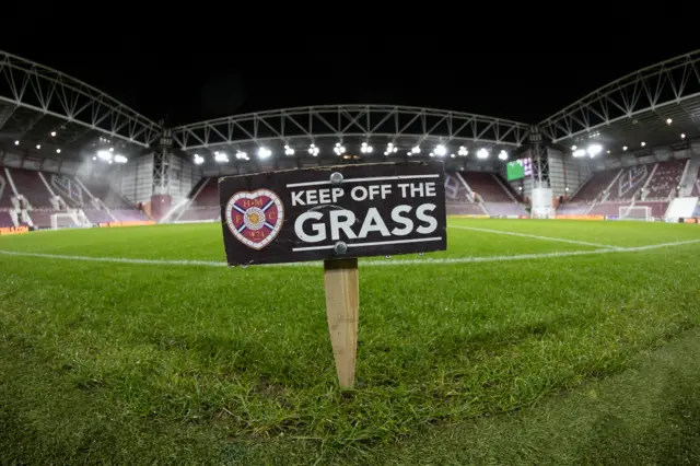 Tynecastle Park under the lights