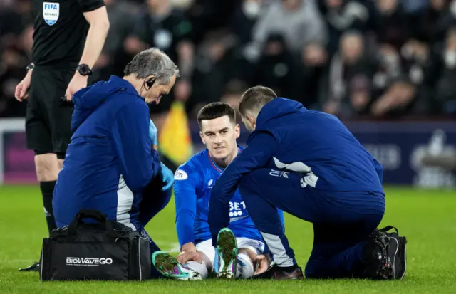 Tom Lawrence has been forced off with an early injury