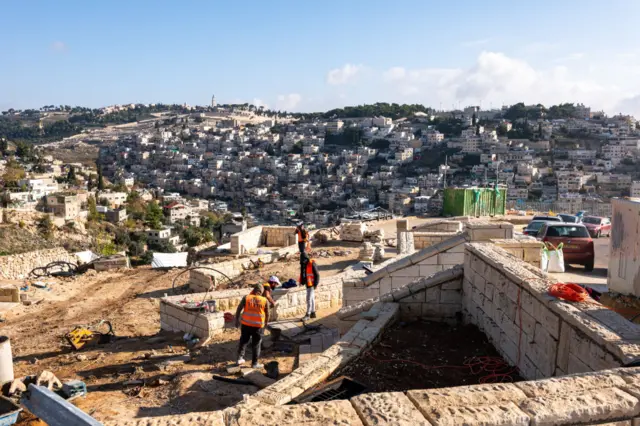 Israeli construction work in Silwan in East Jerusalem