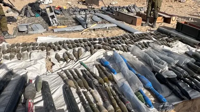 The IDF says it has found one of the largest stockpiles of Hamas weapons in the northern Gaza Strip