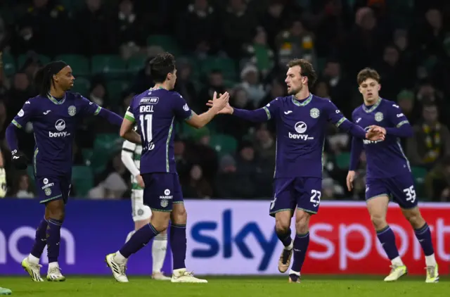 Christian Doidge was on target for Hibernian