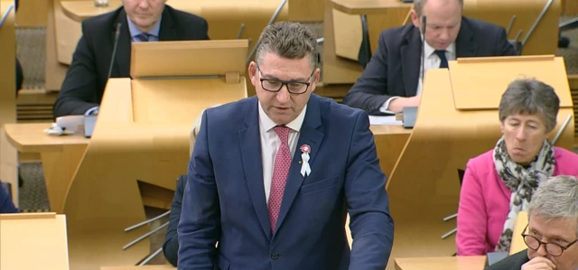 Conservative MSP Brian Whittle in the chamber