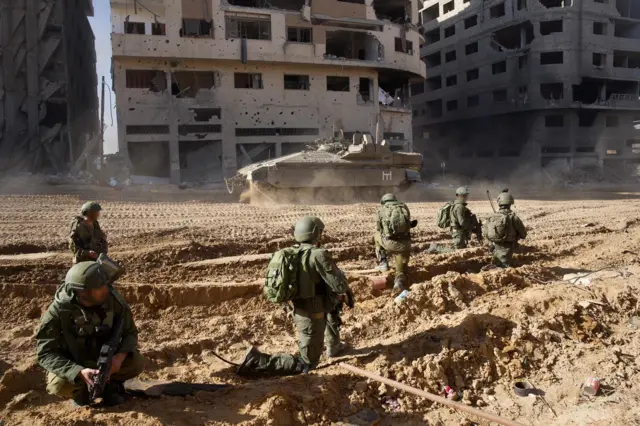 Israeli troops in Gaza