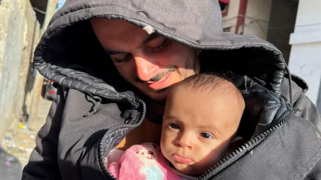 Close-up of man with baby