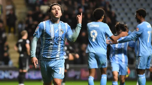 Callum O'Hare scored his first goal for Coventry City since April 2022