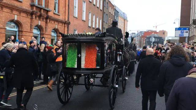 Carriage drawn through dublin