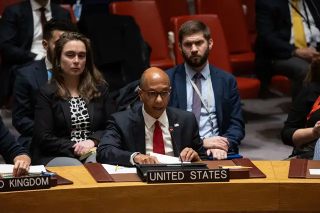 US Ambassador to the UN Robert Wood in the UNSC meeting, 8 December 2023