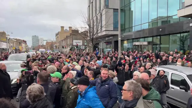 Shane MacGowan crowds in Dublin