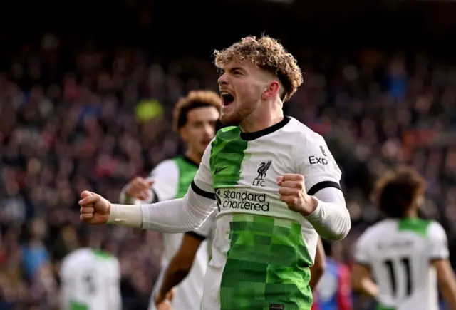 Harvey Elliott celebrates