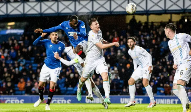 Abdallah Sima scores for Rangers against Dundee