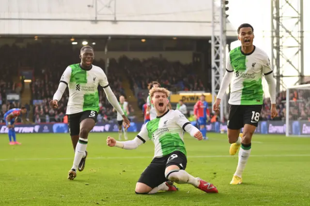 Harvey Elliot celebrates