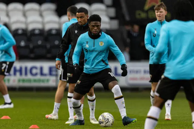 St Mirren's Thierry Small warming up