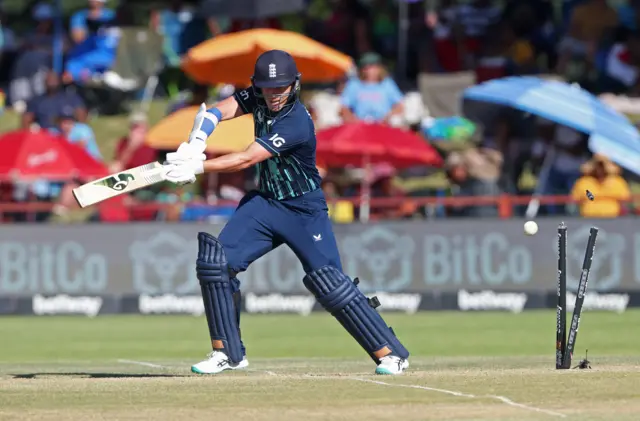 Sam Curran is bowled