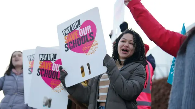 NEU strike picket line