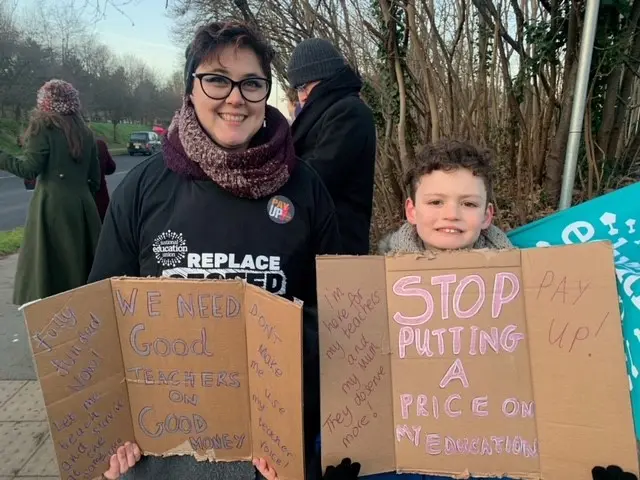 Teacher and her son